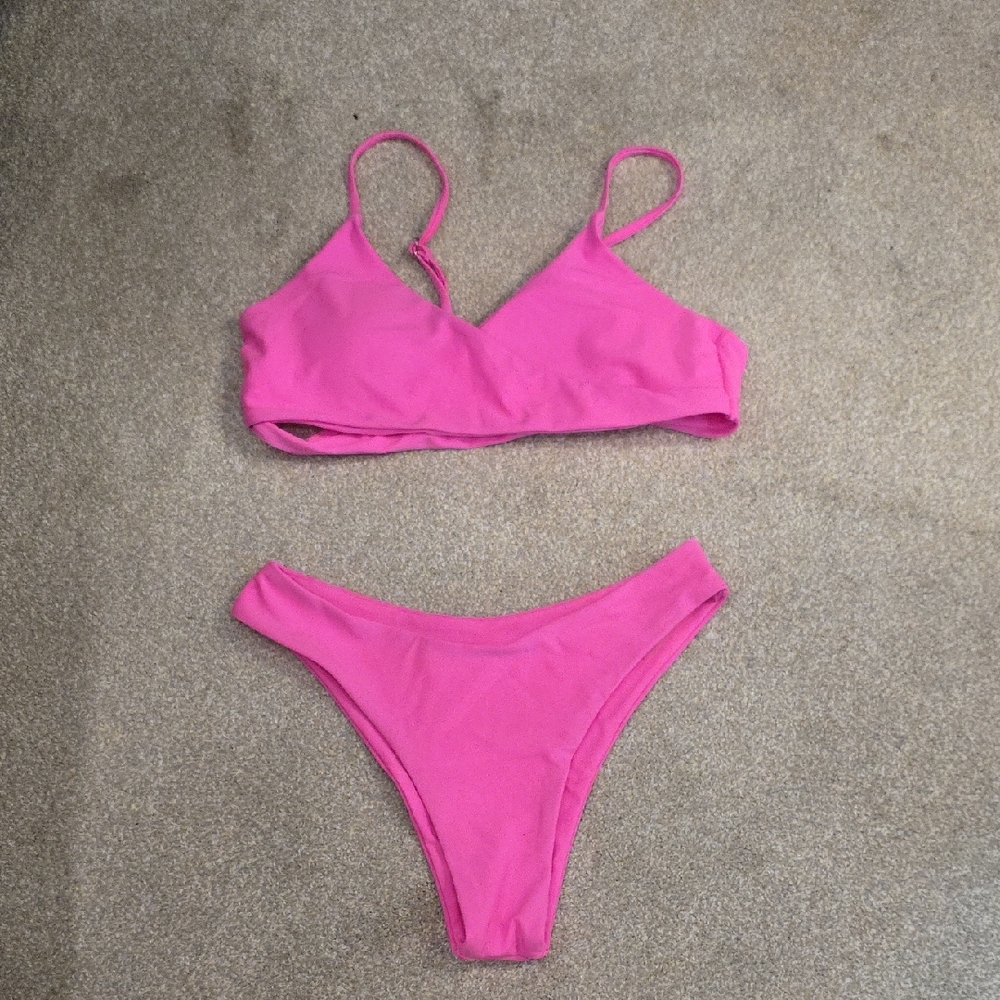 SHEIN Pink Women's Swim One Piece